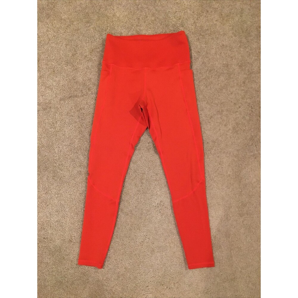 Women's Sz L Feed Me Fight Me Size Large Orange High Rise SAS Essence Leggings